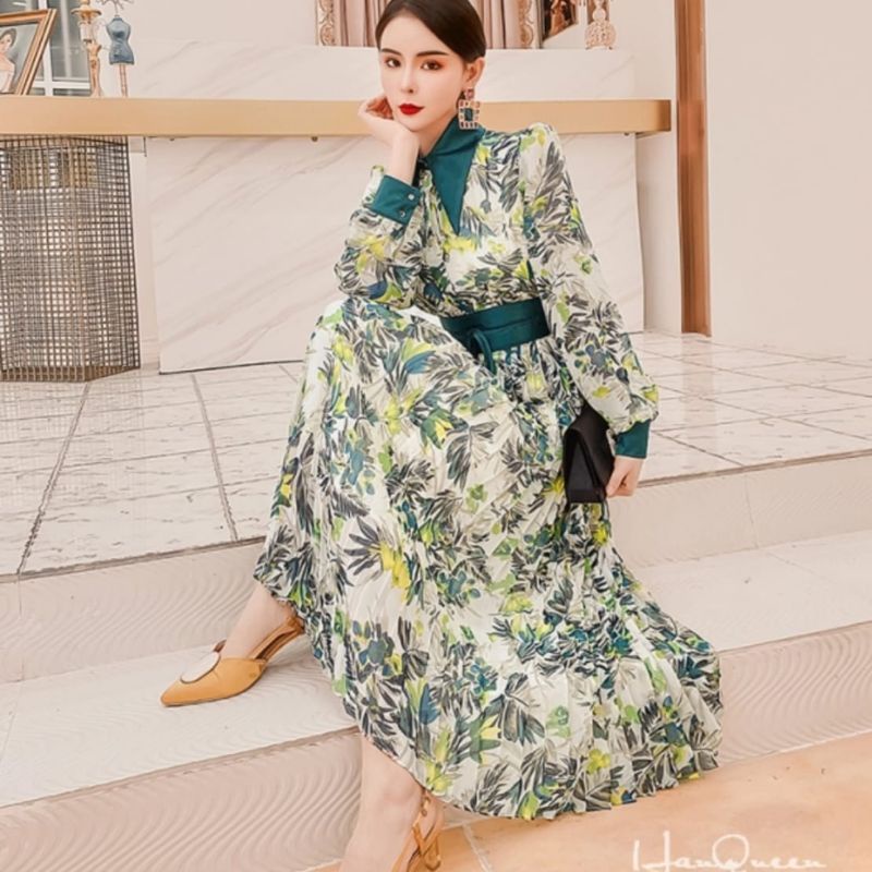 MDLV ~ 08880# Ashanta Maxi Dress Long Dress Premium Dress Flower Import Fashion Import