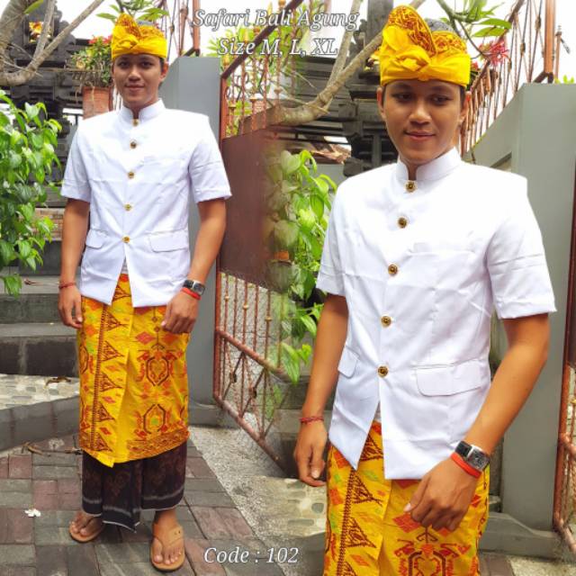 Baju Koko//Safari Bali Agung//Pakaian Adat Pria Bali