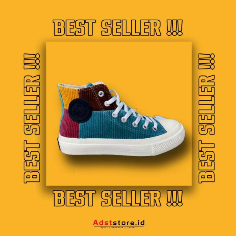 sepatu sneakers lokal warrior sparta rainbow tosca high