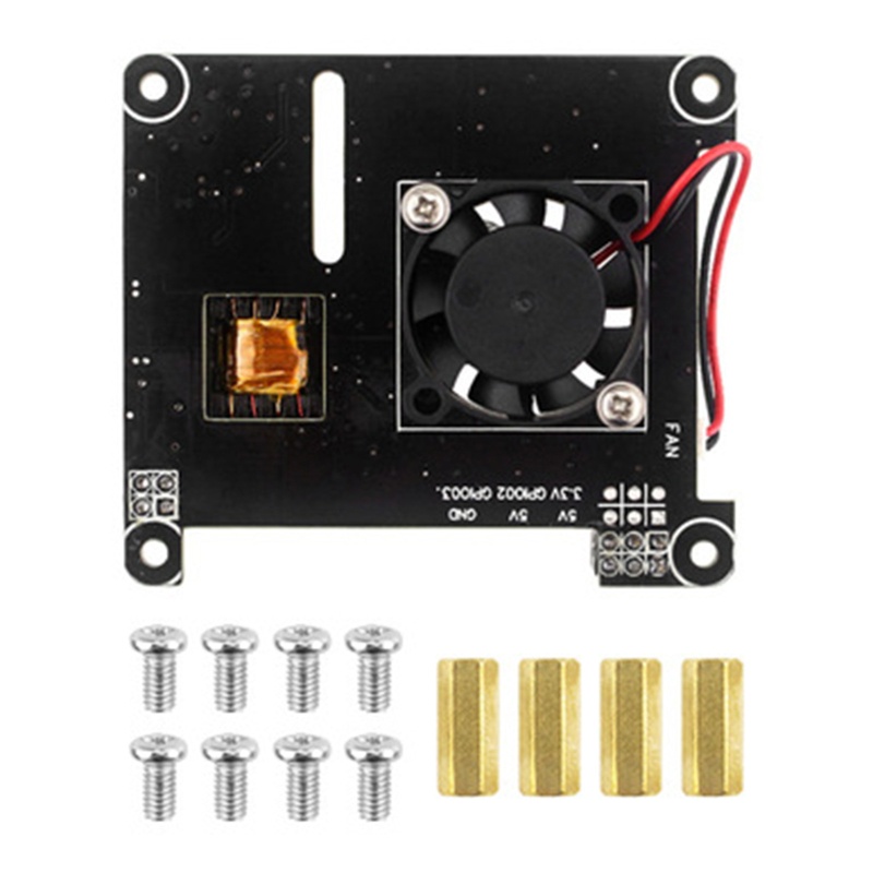 Topi btsg POE Untuk Raspberry Pi Power Over Gigabit Ethernet Hat OLED Display Untuk Raspberry Pi 3b+/ 4b, 802.3af Compliant