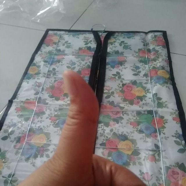 [bisa Cod] Promo Murah Meriah !!!! Paket 3in1 Rak Gantung Motif Bunga Non Resteling Kualitas Terbaik