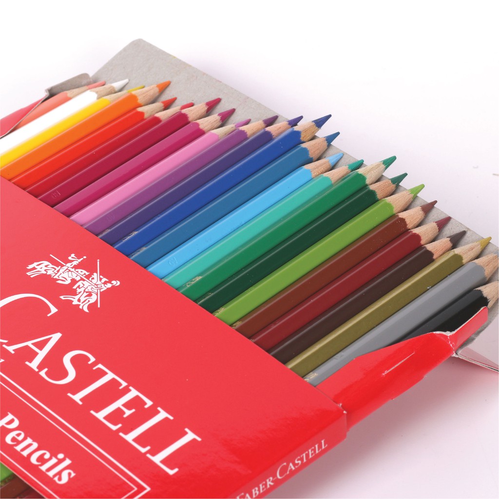 Faber-Castell Pensil Warna Color Pencils Classic Colour Pencils set 24 Panjang - Gambar 3
