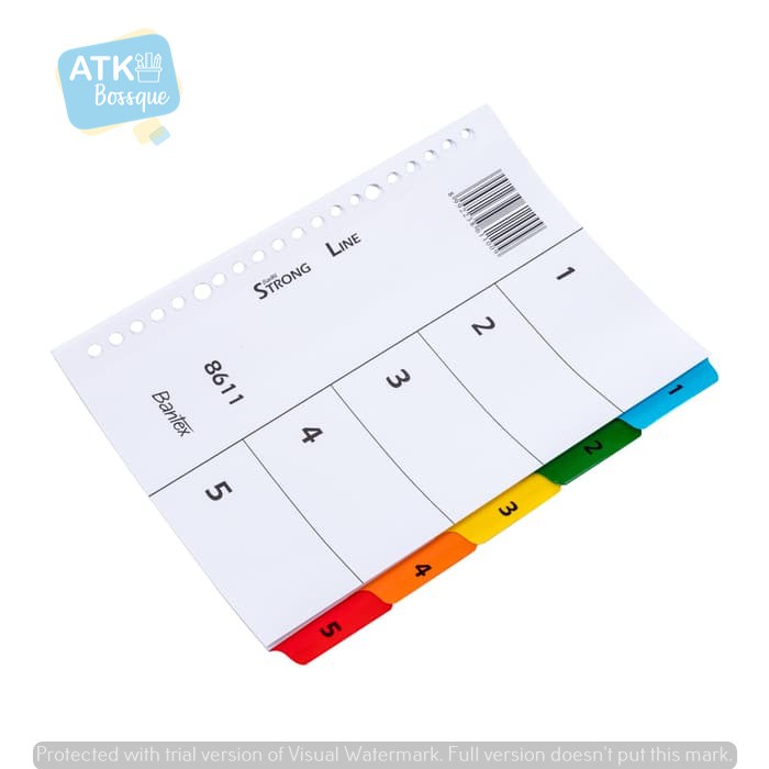 

Bantex Index Mylar 1-5 A5 20 Holes [8611-00]