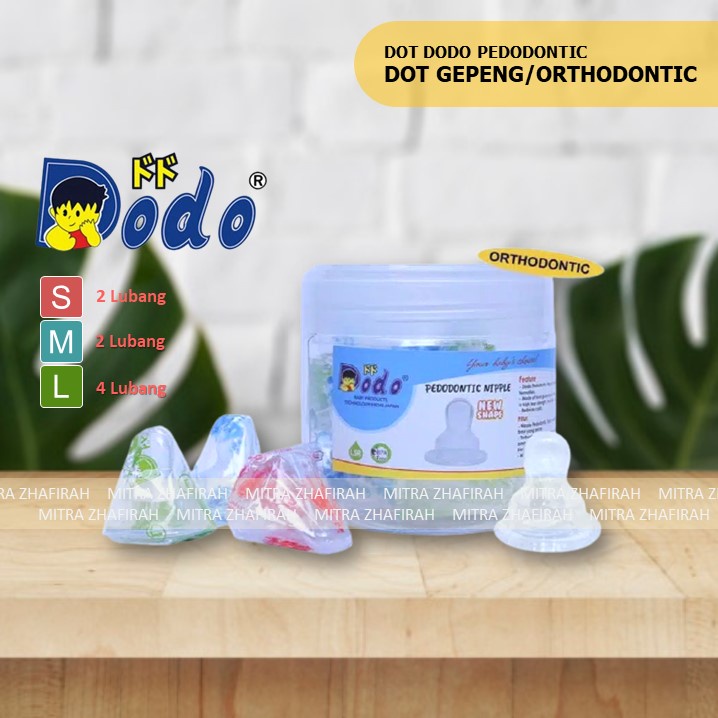 ✅MZ✅ DODO Dot Gepeng Orthodontic Pedodontic Pedodontik ukuran S M dan L - Nipple Gepeng Orthodontic DODO ukuran S M L