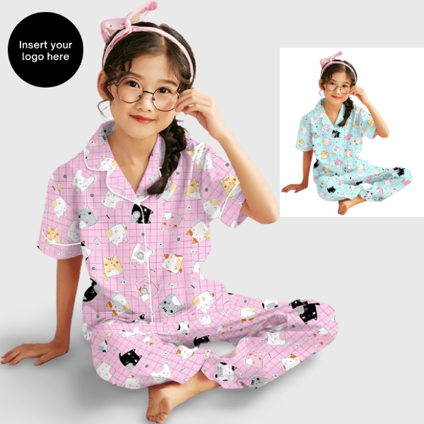 CIAHAW BAJU TIDUR ANAK PEREMPUAN 3-10 TAHUN  / PIYAMA ANAK PEREMPUAN