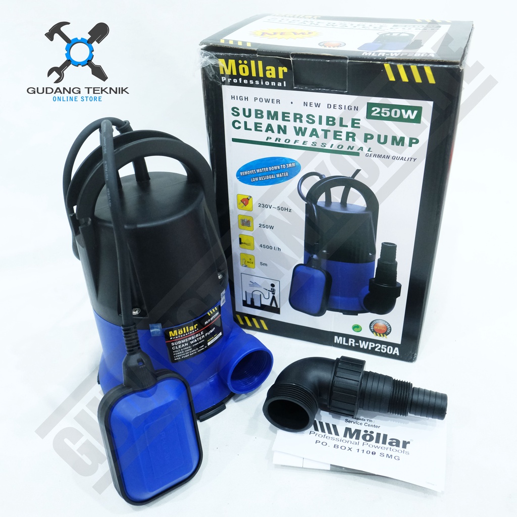 Pompa Air Celup Otomatis MOLLAR WP250A / Pompa Celub Air Bersih WP 250A - Submersible Clean Water Pump