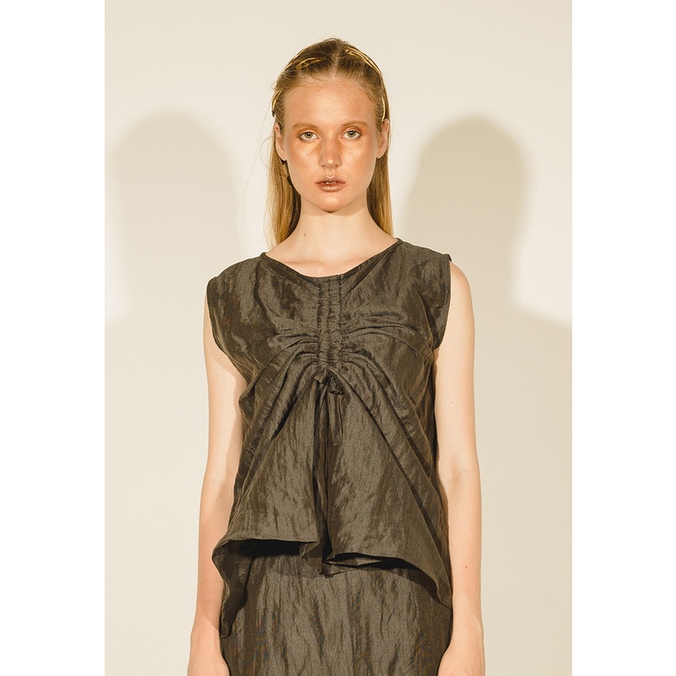 Mera Mera Studio Kiana Drawstring Top Grey