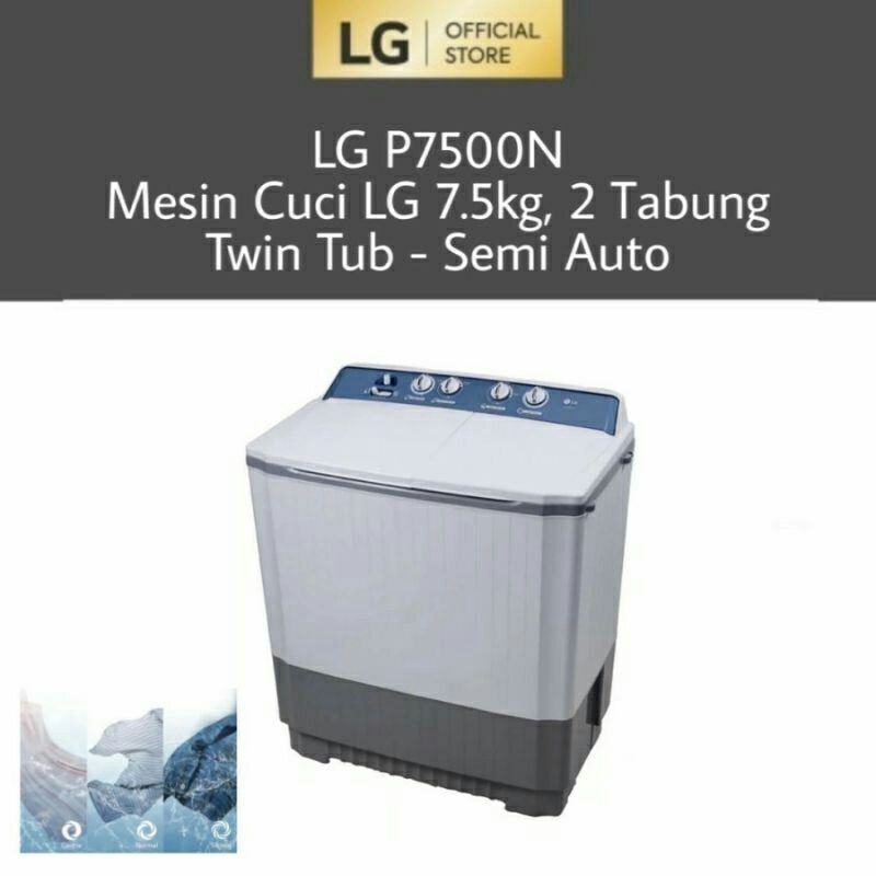 Mesin cuci 2 tabung LG P7500N