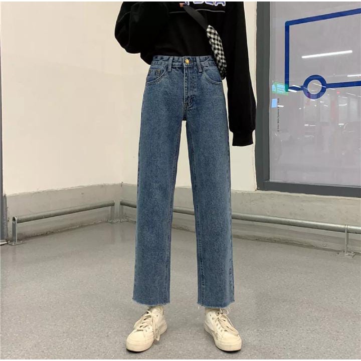 CELANA JEANS KULOT BOYFRIEND SENOW / BOYFRIEND KULOT WANITA / CELANA REMAJA KOREA / CELANA JEANS WAN