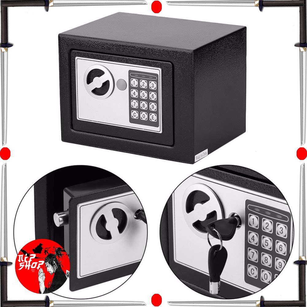 Brankas Mini Electric Password Safe Deposit Box 4.6L