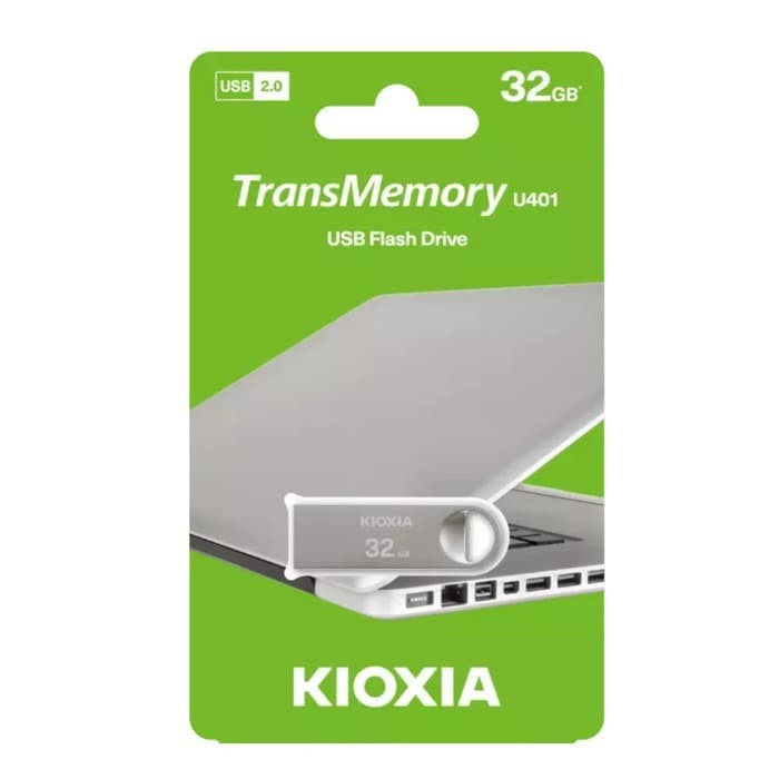 FLASDISK KIOXIA U401-32GB SILVER METAL USB 2.0