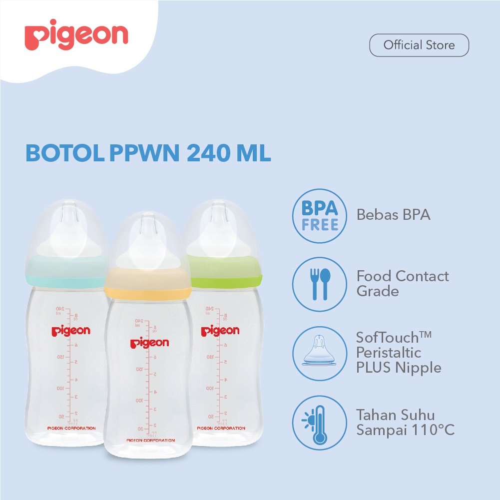 PIGEON Paket Beli 2 Bonus 1 Botol PP WN 240Ml