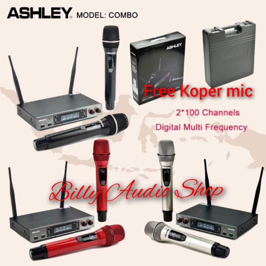 Jual Mic Wireless Ashley Mc Pro Ashley Combo Koper D Original