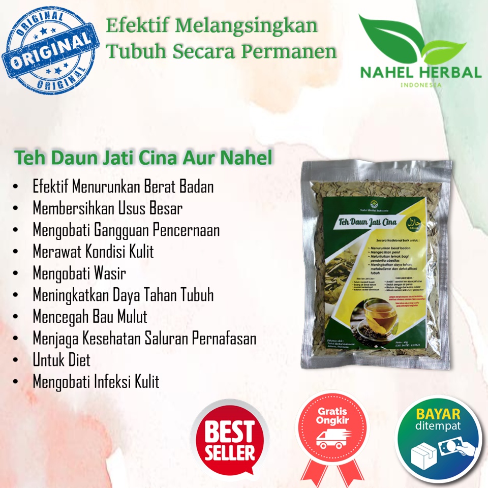 Teh Penurun Berat Badan Daun Jati Cina Nahel Original - Beauty Slim Pelangsing Herbal Sehat Untuk Di