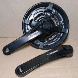 Gir depan Crank sepeda mtb Shimano TY501 42t 3 speed Triple bb kotak