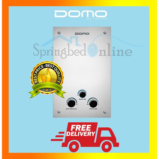 Pemanas Air Gas DOMO DA 1506 M By Modena - Water Heater Gas - Model Kaca - Harga Pabrik