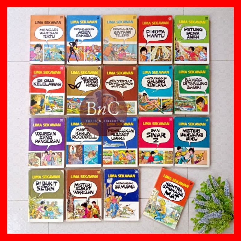 novel LIMA SEKAWAN claude voilier bekas preloved set komplit seri 1-19