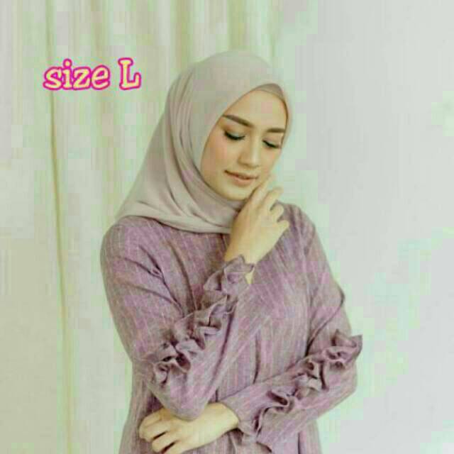 Gisella dress linen stripes by wearing klamby (ruby L)