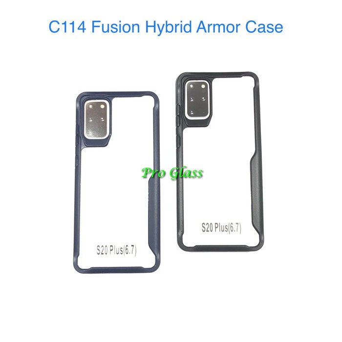 C114 Samsung S20 / S20 PLUS / S20 ULTRA Fusion Hybrid Premium Armor Case Silicone Acrylic