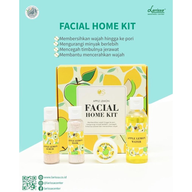 Larissa Facial Home Kit -Apple Lemon- untuk Facial mandiri dirumah