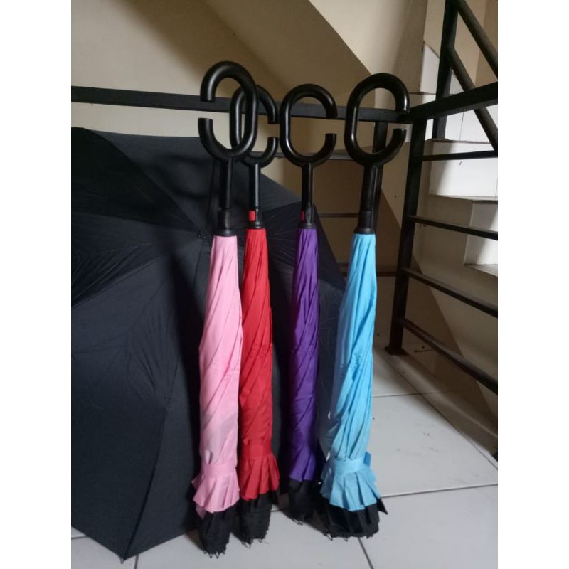 Payung Terbalik Reverse Umbrella Gagang C