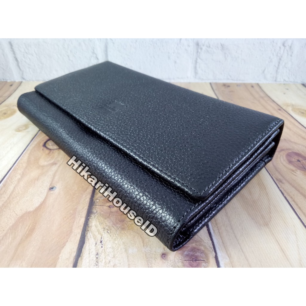 Dompet Panjang Wanita Kipas Kulit Asli Braun Buffel