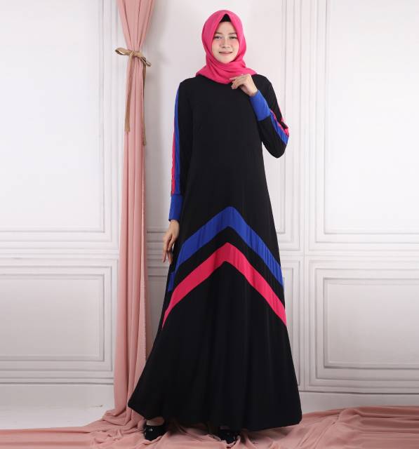 Marabella Maxy, maxi dress, dress muslim, bahan jersey, jersey super, dress jumbo, big size, ootd