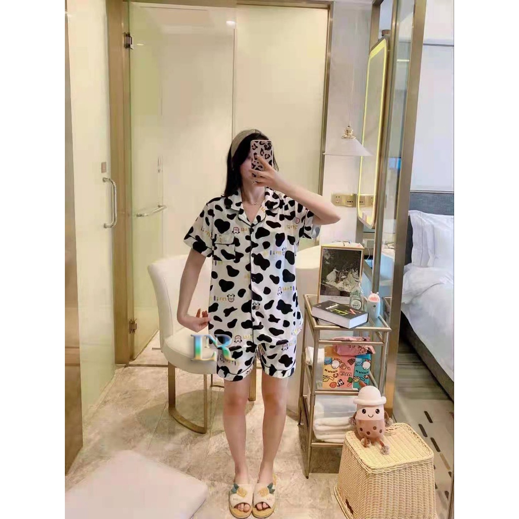 Piyama Wanita Dewasa One Set Lengan Pendek Size Fit To XXL Baju Tidur Cewek Non Daster Bali Lengan Panjang Full Kancing Busui Friendly