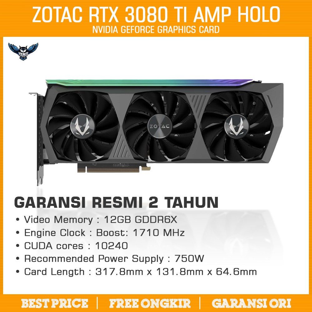 VGA ZOTAC RTX 3080 Ti AMP HOLO 12GB DDR6X Nvidia GeForce 3080Ti