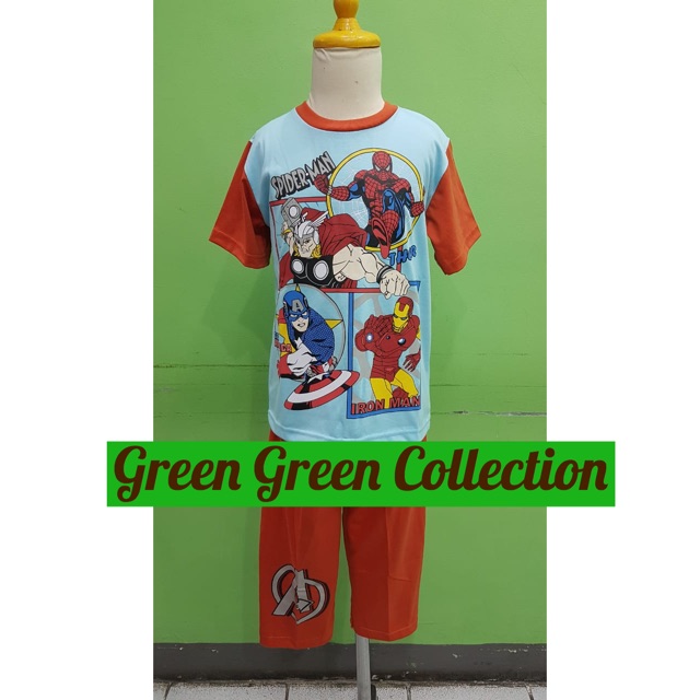 Piyama kaos anak premium Avengers New