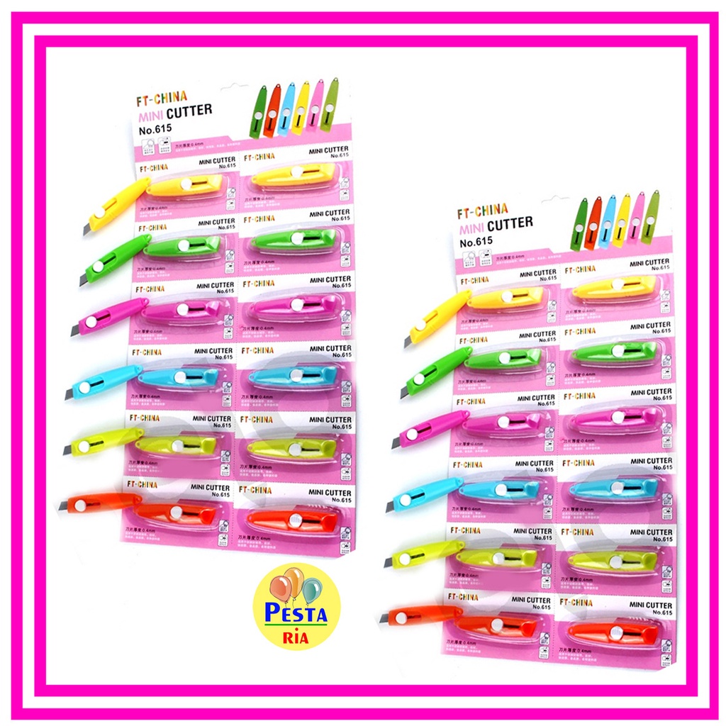 

Murah!! (1Pcs) Pisau cutter mini, Cutter mini Warna warni, Pisau cutter Mini