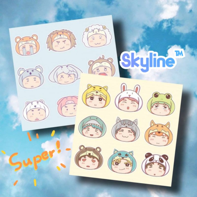 

Sticker Kiss Cut Scrap Book Journal Dengan Motif Chibi Costume Isi 9Pcs
