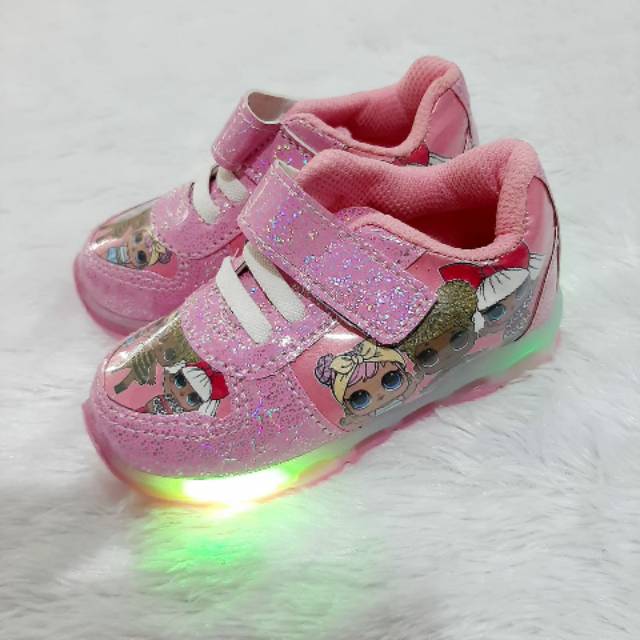 Sepatu LED Anak Karakter LOL Lucu