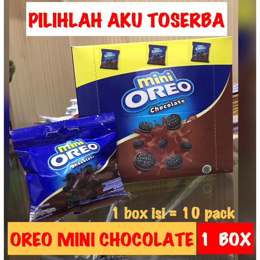 Oreo Mini CHOCOLATE / COKLAT Pouch 10 x 20,4 gr ( HARGA PER BOX )