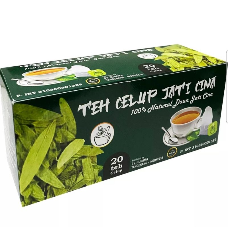 TEH PELUNTUR LEMAK DAUN JATI CINA TEH PELANGSING ISI 20 CELUP ORIGINAL