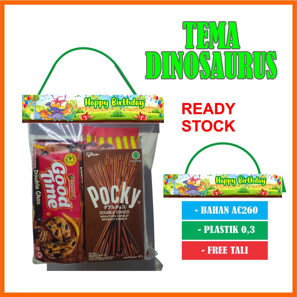 

READY tas label snack Ultah Plastik ulang tahun tas plastik 20x30 cm