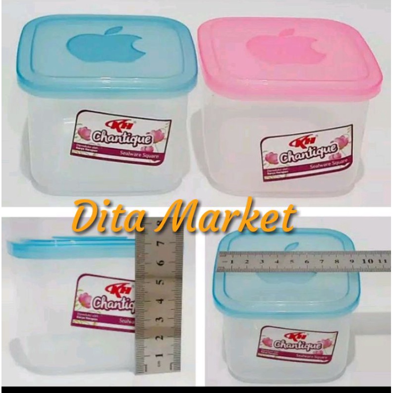 Toples Kotak 500ml / Toples Kecil Bening / Tempat Bumbu / Toples Bumbu Merk KH MURAH