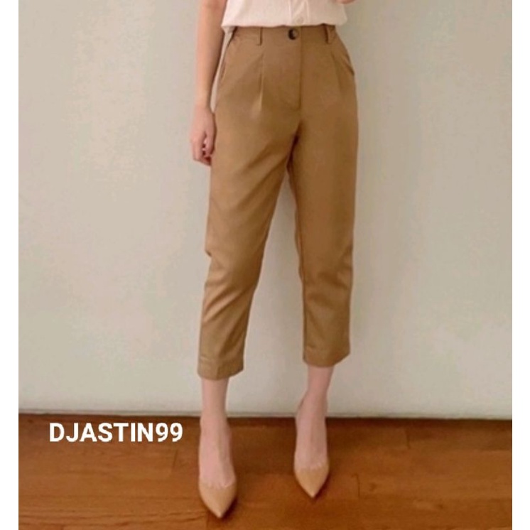 celana wanita casual kekinian 7/8 short woman ankle pants American drill