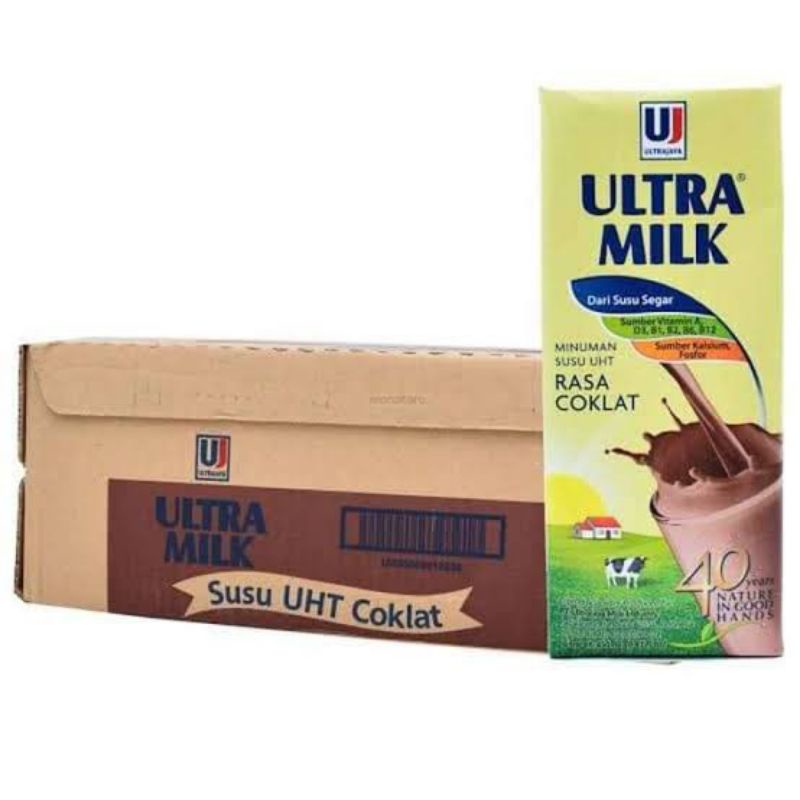 

Susu ultra UHT rasa coklat 200ml / 1dus / 1 karton