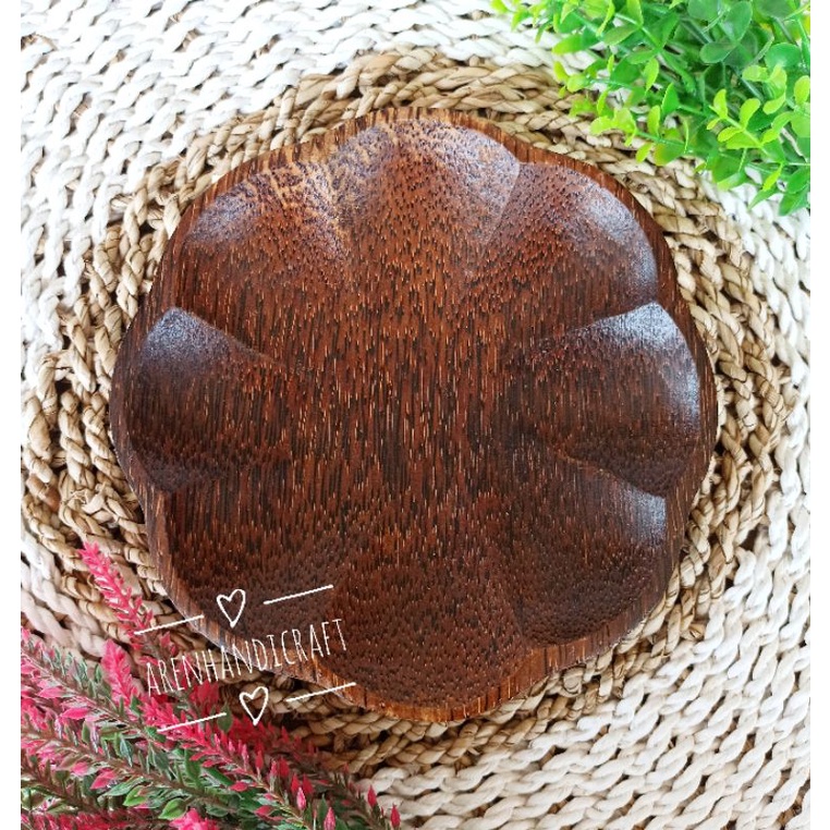 ARENHANDICRAFT Piring bunga kayu aren 20cm