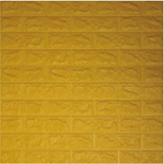 Belikuy COD Wallpaper Dinding Foam 3D Kecil Motif Batu Bata / walpaper dinding Foam U96-YELLOW