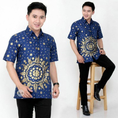 Batik Couple Keluarga Sania Ruffle Ori Ndoro Jowi Dnt Matahari Biru