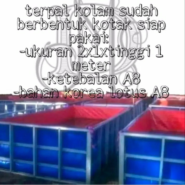 Terpal Original Korea Kolam Kotak  A8 Ukuran 2x1x1 Tebal Kuat Dan Tahan Lama