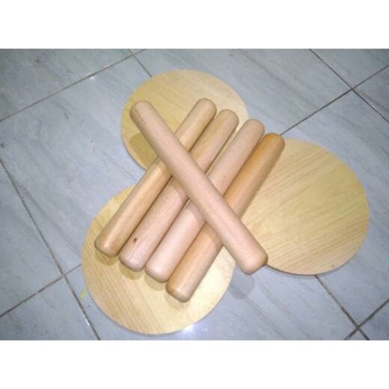 Rolling Pin Kayu / Penggilas Adonan / Penggiling Adonan / Penumbuk MAHONI 40cm