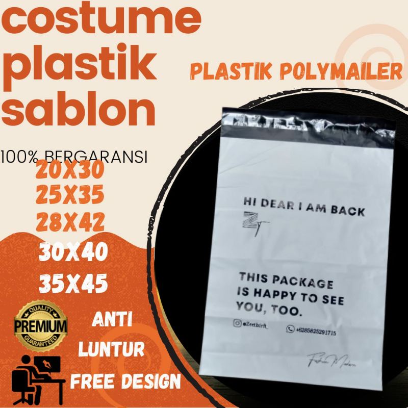 

SABLON AMPLOP PACKING PLASTIK POLYMAILER HITAM DAN PUTIH