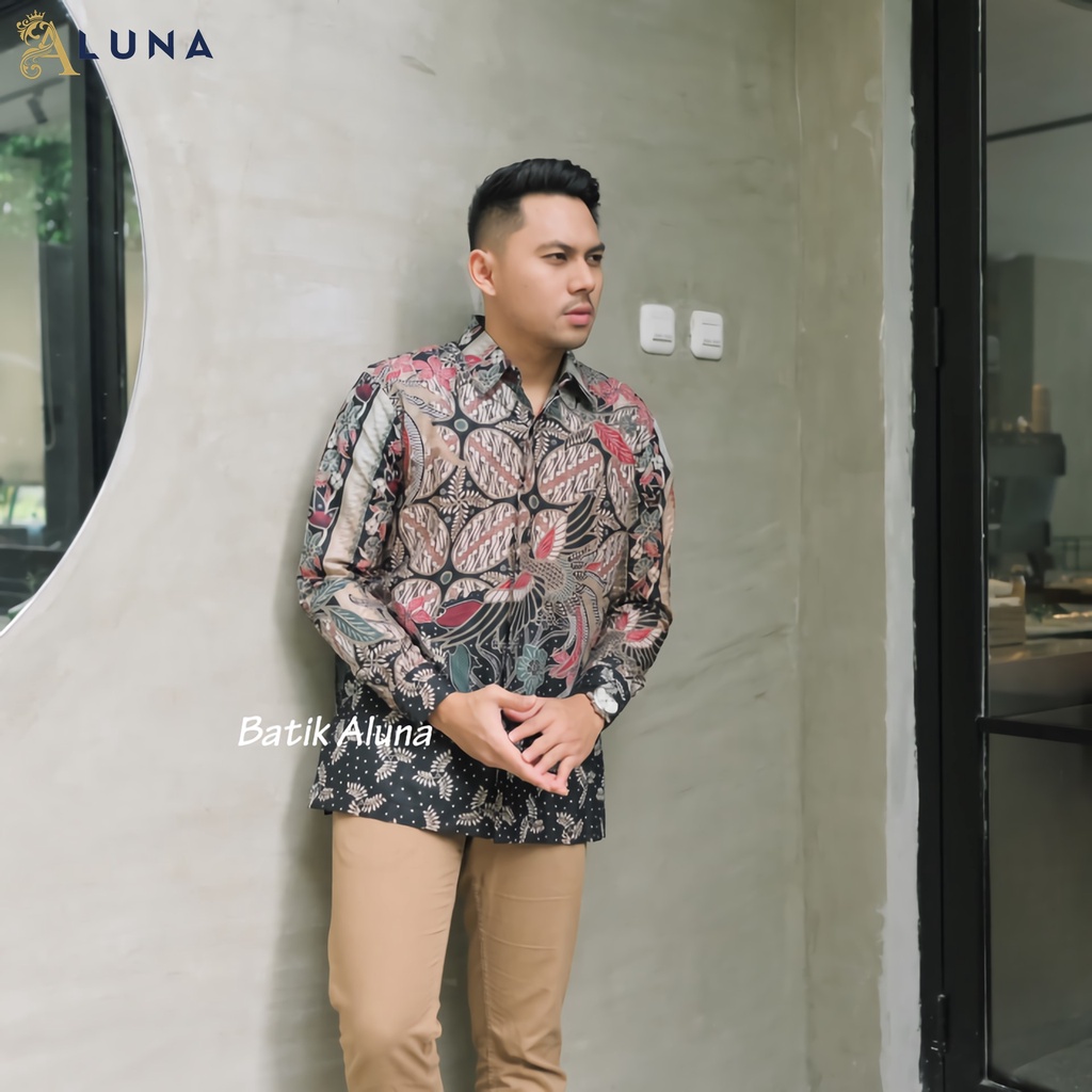 BAJU BATIK PRIA LENGAN PANJANG KEMEJA BATIK LENGAN PANJANG MODERN BATIK REGULAR PREMIUM PCW 114