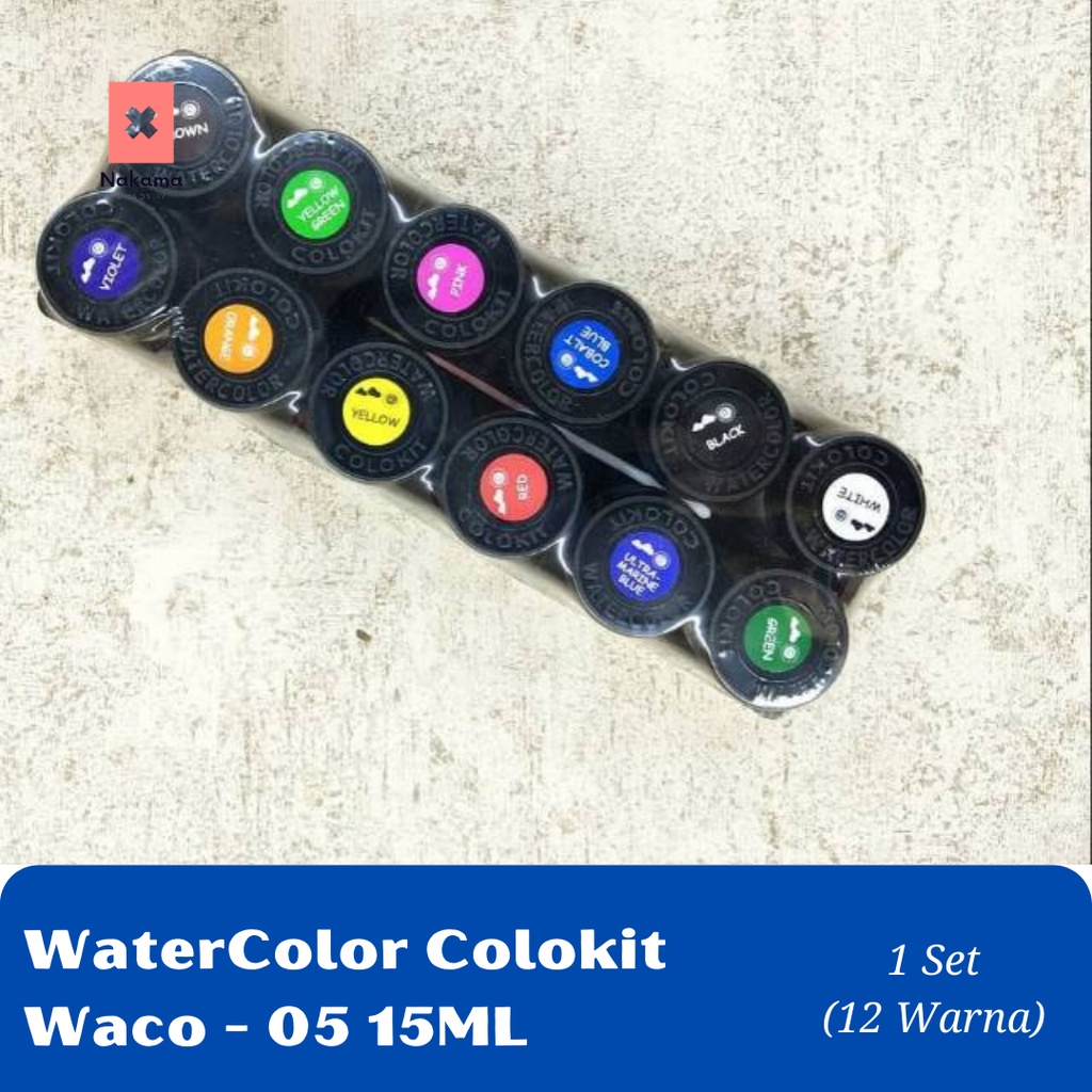 

CAT AIR FLEXOFFICE 12W WACO-05-15ml CAT LUKIS WATERCOLOUR 12 WARNA