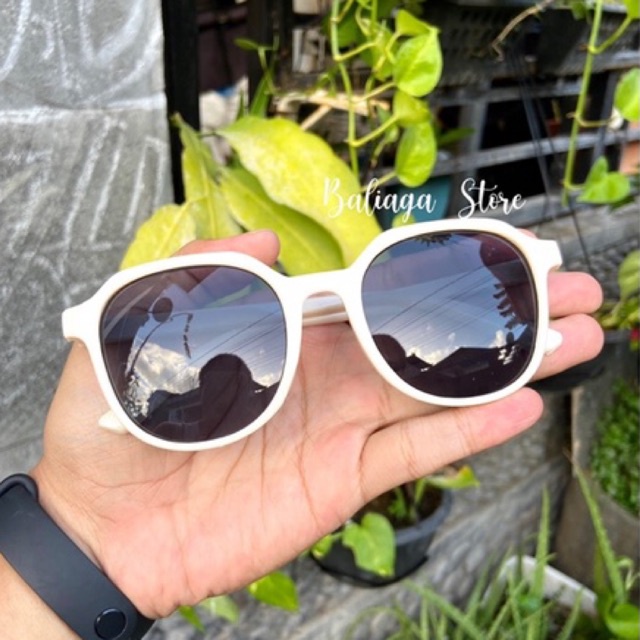 Kacamata Hitam Pria Wanita Anti UV 400 Frame Kacamata Pria Wanita Bulat