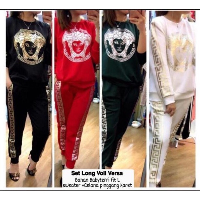 MP Set long Voil Versa / Stelan wanita kekinian / Stelan wanita jogger branded