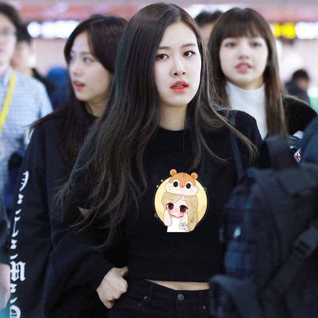 KAOS ROSE BLACKPINK CHIBI